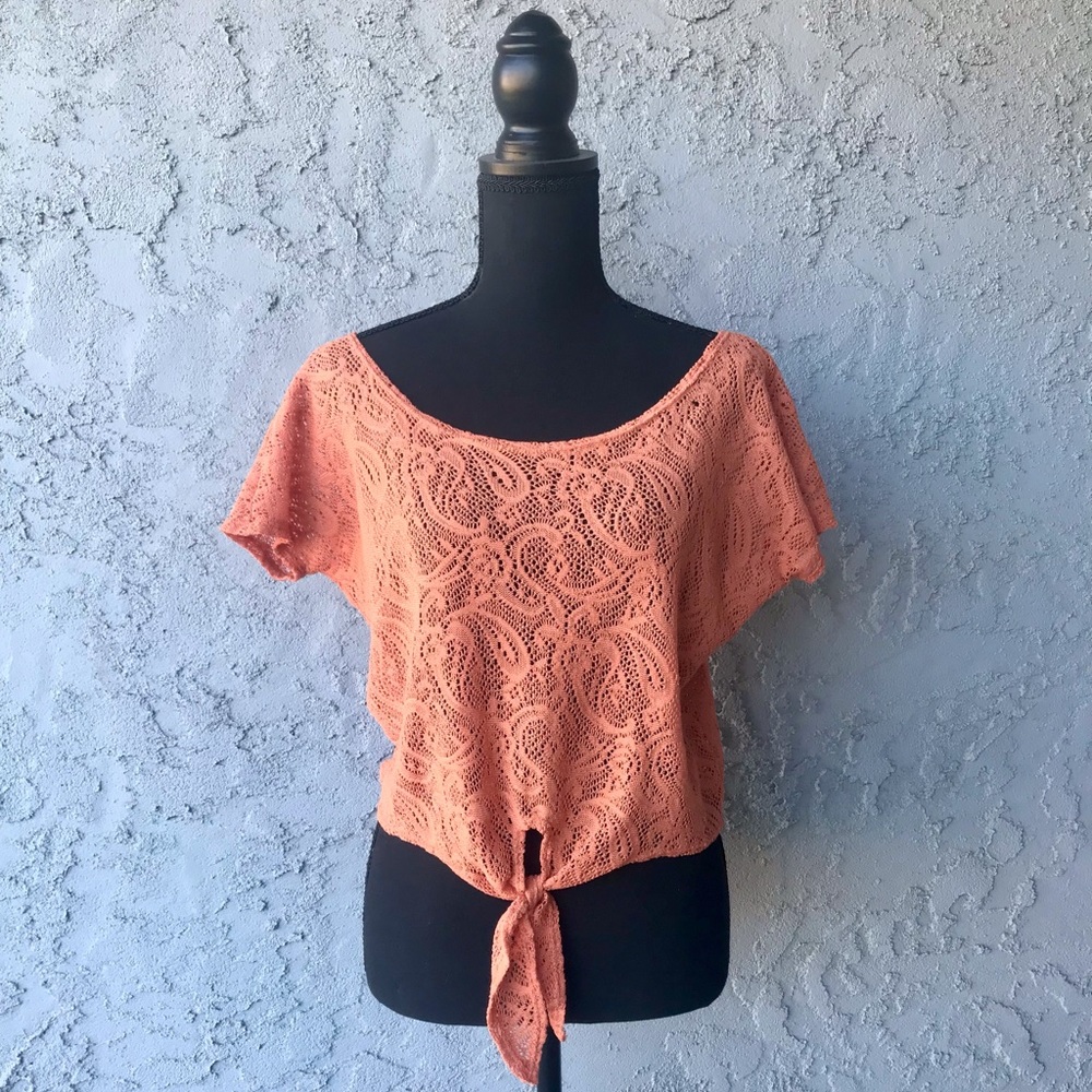 Orange Lace Top 🧡